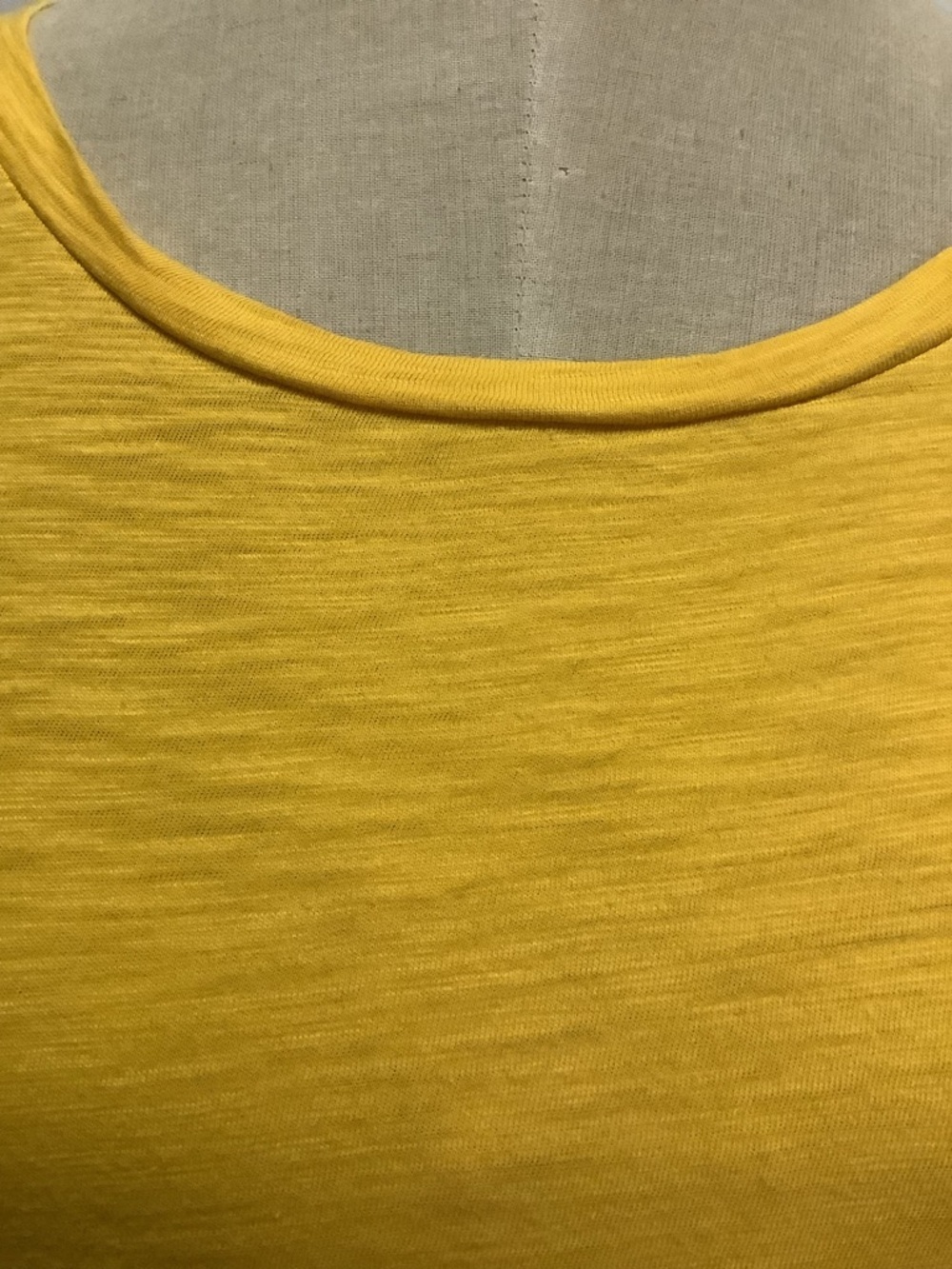 Old Navy Everywear Shirt Top-Yellow Gold-Round Neck-Short Sleeve-100% Cotton-XL - Picture 2 of 7